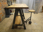 Handmade French Industrial Work Table