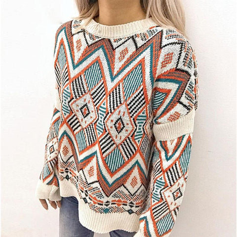 Native Geometric Sweater