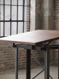 Handmade Large Industrial Walnut Drafting Table