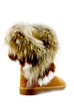 GISELLE GENUINE LEATHER FOX FUR MOONBOOT - THE REAL DEAL