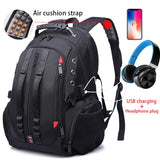 Male 45L Travel backpack 15.6 Laptop USB ANTI THEFT
