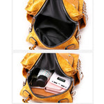 High Quality PU Leather Rivet Backpacks