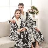 Long Robe Thick Flannel Couple Bathrobe