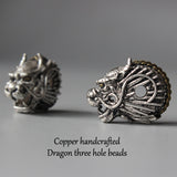 Artisan Handcrafted Metal Dragon Bead